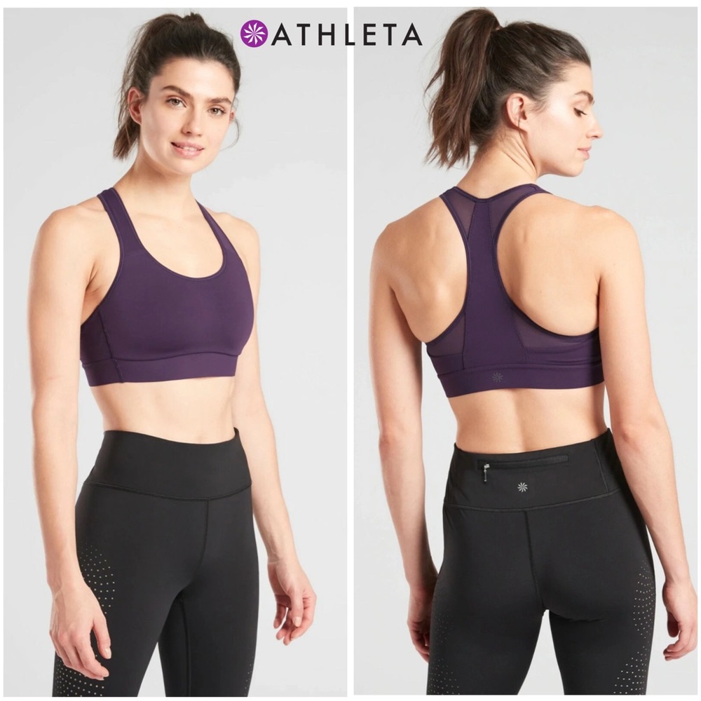 2💎’s/$22~Athleta Purple Hustle Sports Bra~34D